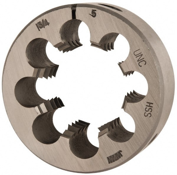 MSC INDUSTRIAL 13/4 5 UNC High Speed Steel Round Adjustable Die