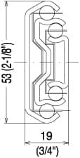 SUGATSUNE 255/8 Slide Length, 2613/16 Travel Length, Stainless Steel Ball Bearing Slide