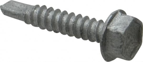 ITW BUILDEX #10, Hex Washer Head, Hex Drive, 1 Length Under Head, #3 Point, Self Drilling Screw