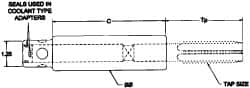 PARLEC 0.22 Tap Shank Diam, 0.165 Tap Square Size, #12 Tap,