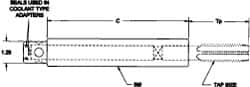 PARLEC 0.76 Tap Shank Diam, 0.57 Tap Square Size, 15/16 Tap,
