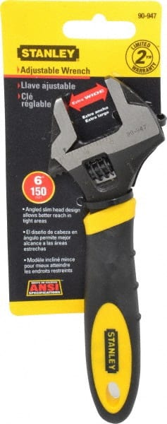 STANLEY 1 Jaw Capacity, 6 Standard Adjustable Wrench