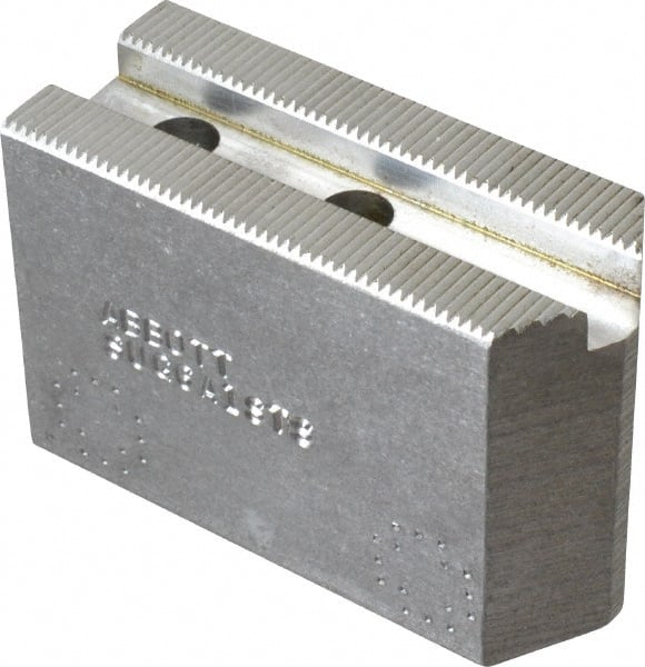 ABBOTT WORKHOLDING PRODUCTS 6 & Up Chuck Capacity, 1.5mm x 60&deg; Serrated Attachment, Square Soft Lathe Chuck Jaw