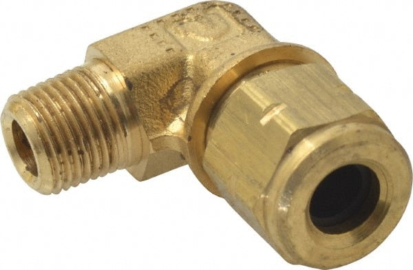 PARKER 1/4 Tube OD x 1/827 MPT Brass Compression Tube Male Elbow