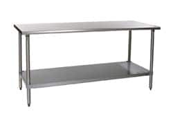 EAGLE MHC 72 Wide x 30 Deep x 341/2 High, Stainless Steel Work Table