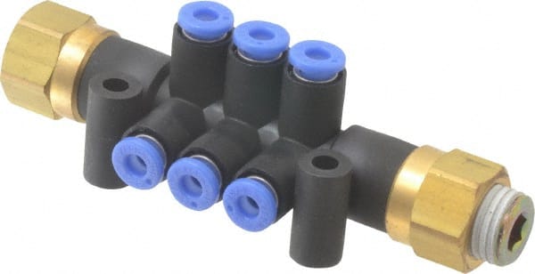 SMC PNEUMATICS 1/4 Inlet, 4mm Outlet Manifold