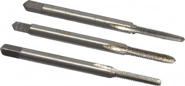 MSC INDUSTRIAL #348 UNC, 3 Flute, Bottoming, Plug & Taper, Bright Finish, High Speed Steel Tap Set