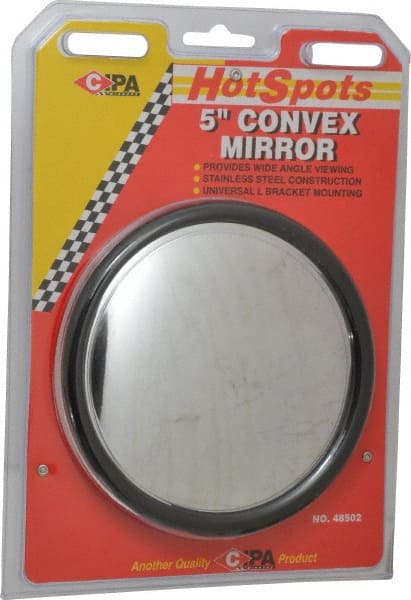 MSC INDUSTRIAL Automotive Full Size Convex Round Mirror with L Bracket