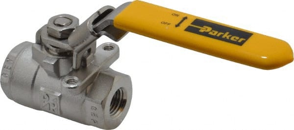 PARKER 1/4 Pipe, Full Port, Stainless Steel Standard Ball Valve