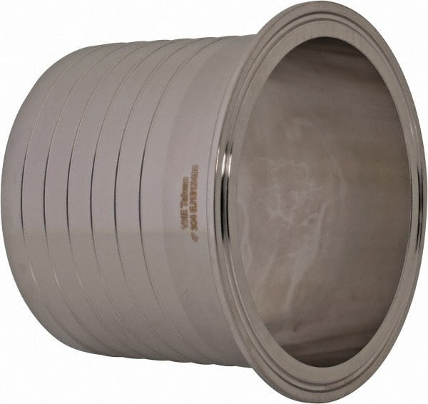 VNE 4 Clamp Style Sanitary Stainless Steel Pipe Rubber Hose Adapter