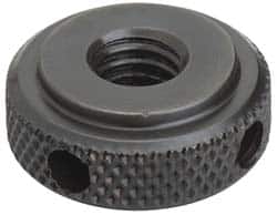 JERGENS 3/410 UNC Thread, Black Oxide Finish, Steel Round Knurled Check Nut