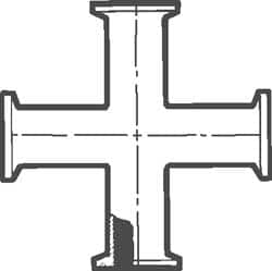 VNE 1 Clamp Style Sanitary Stainless Steel Pipe Cross