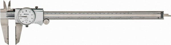 MITUTOYO 0 to 12 Range, 0.001 Graduation, 0.1 per Revolution, Dial Caliper