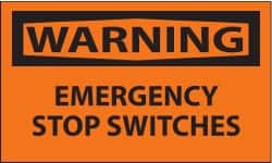 NMC 5 Qty 1 Pack Accident Prevention Label, Header: WARNING