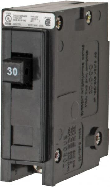 EATON CUTLER-HAMMER 30 Amp, 120/240 VAC, 24 VDC, 48 VDC, 80 VDC, 1 Pole, Plug In Miniature Circuit Breaker