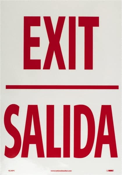 NMC Exit, Pressure Sensitive Vinyl Exit Sign