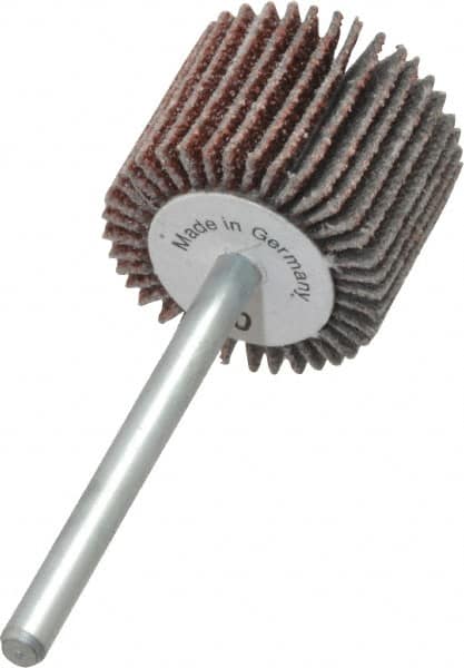 MSC INDUSTRIAL 3/4 Diam x 5/8 Face Width, Medium Aluminum Oxide Coated Mounted Flap Wheel