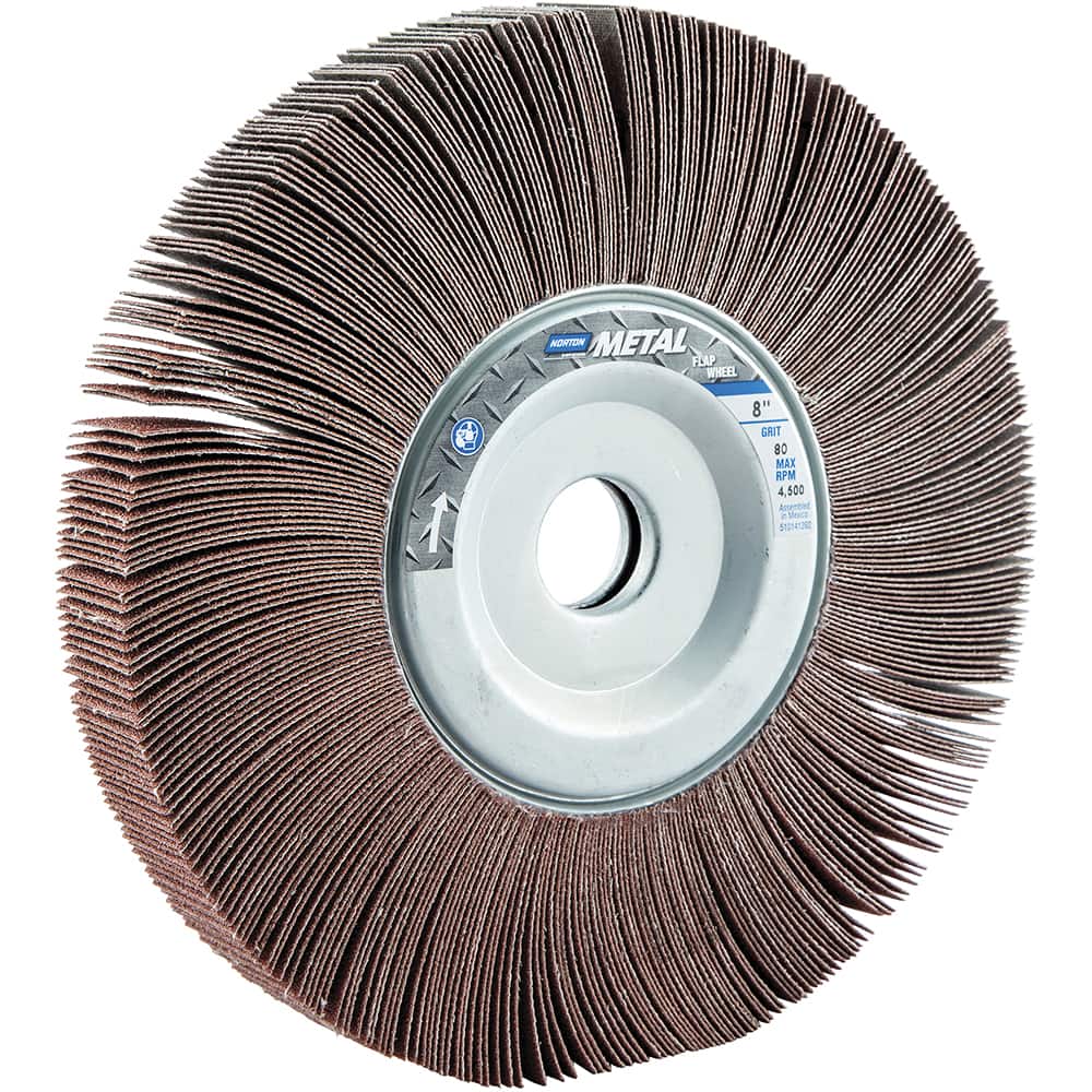 NORTON 8 x 1 80 Grit Aluminum Oxide Unmounted Flap Wheel