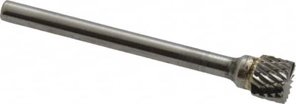 SGS PRO 1/4 Cut Diam, 1/8 Shank Diam, Carbide Single Cut Cylinder Burr with End Cut