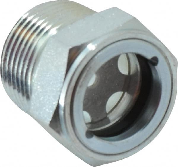 TRICO 1 Sight Diam, 3/4 Thread, 11/8 OAL, Viewport Sight Glass & Flow Sight