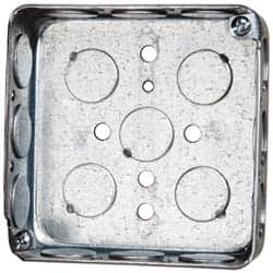 COOPER CROUSE-HINDS 4 x 4 x 11/4 Steel Square Outlet Box