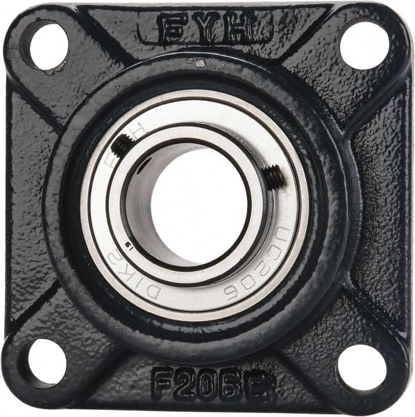 MSC INDUSTRIAL 13/16 ID, 41/4 OAW x 41/4 OAL x 41/4 OAH 4Bolt High Temperature Flange Bearing
