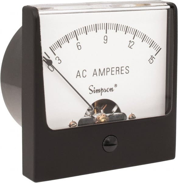 SIMPSON ELECTRIC Analog, AC Ammeter, Panel Meter