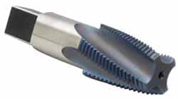 REIFF & NESTOR 3/414 NPT, 15&deg; Helix, 5 Flutes, Blue Diamond Finish, High Speed Steel, Spiral Flute Pipe Tap