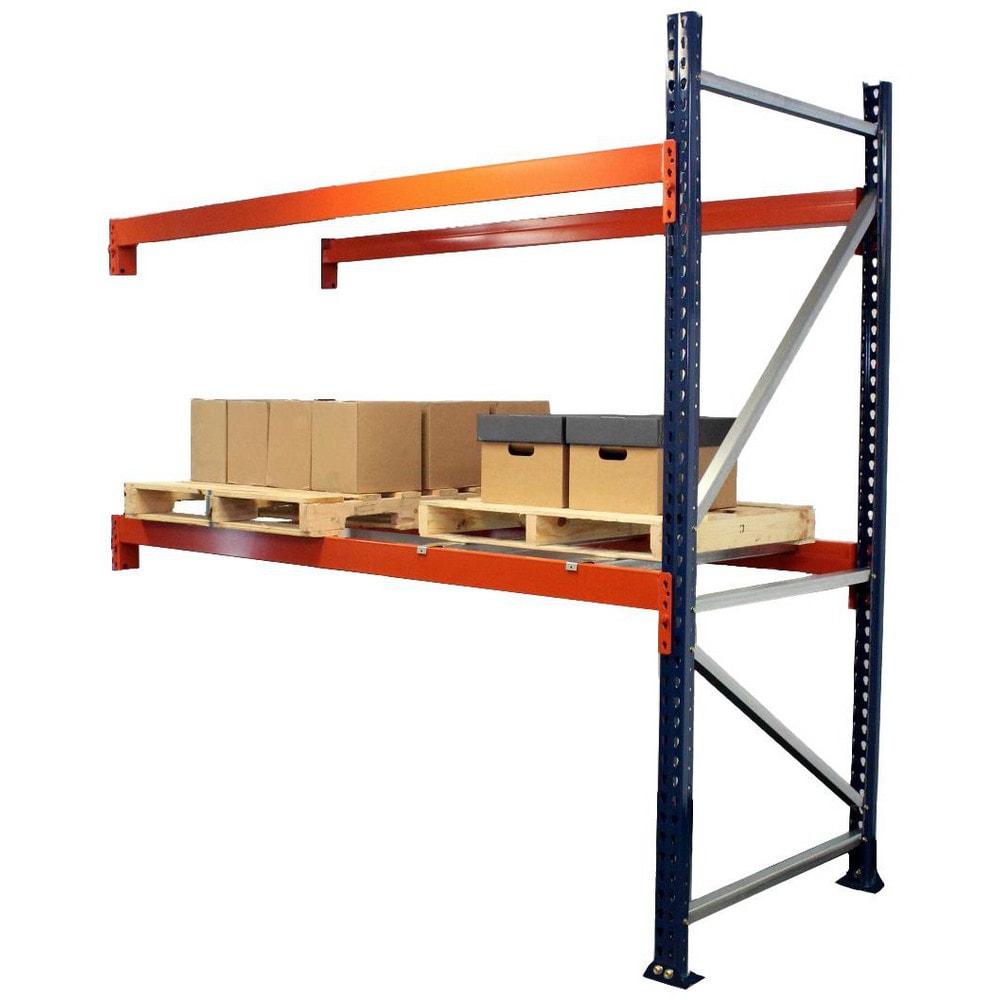 INTERLAKE MECALUX Pallet Racks; Rack Type: Pallet Rack Addon Unit ; Pallet Rack Construction: Teardrop ; Load Capacity (Lb. 3 Decimals): 20867 ; Number Of Shelves: 2 ; Material: Steel ; Color: Blue; Orange