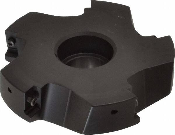 KYOCERA 4 Cut Diam, 1 Arbor Hole Diam, 0.64 Max Depth, Indexable SquareShoulder Face Mill