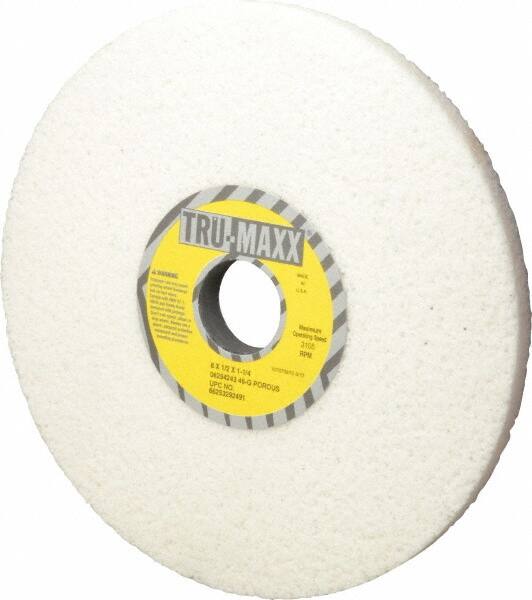 TRU-MAXX 8 Diam x 11/4 Hole x 1/2 Thick, G Hardness, 46 Grit Surface Grinding Wheel
