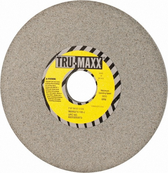 TRU-MAXX 7 Diam x 11/4 Hole x 1/4 Thick, J Hardness, 100 Grit Surface Grinding Wheel