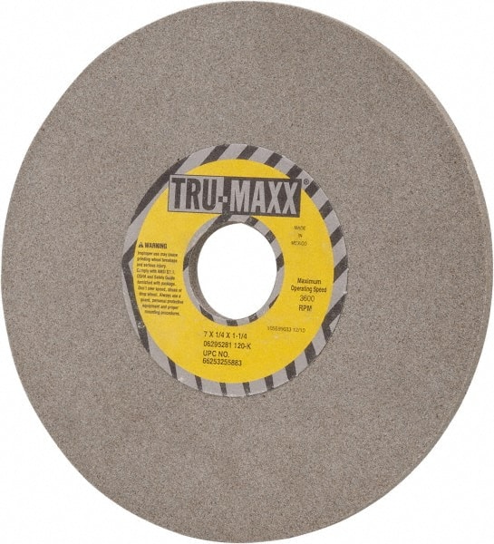 TRU-MAXX 7 Diam x 11/4 Hole x 1/4 Thick, K Hardness, 120 Grit Surface Grinding Wheel