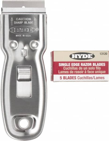 HYDE TOOLS Stiff Carbon Steel 1Edge Scraper Set