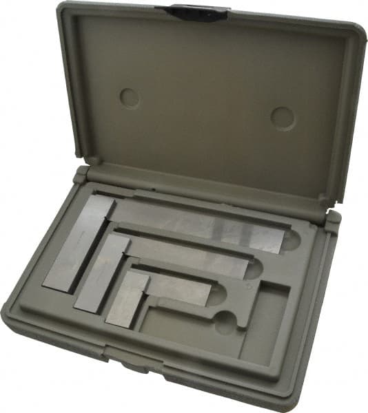 TESA BROWN & SHARPE 3 Piece, 11/2, 3, 4 Inch Base Length, 2, 4, 6 Inch Blade Length, Square Set