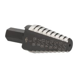 IRWIN 8 Hole Sizes, 9/16 to 1 Hole Diam High Speed Steel Standard Point Step Drill Bit