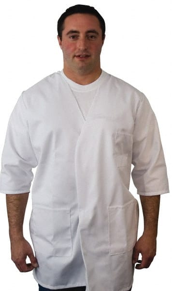 PRO-SAFE Size L White Smock with 5 Pockets