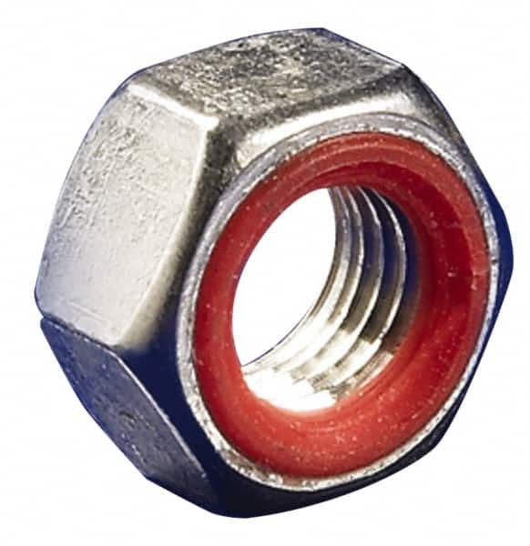 MSC INDUSTRIAL 3/816 Thread, 9/16 Wide x 7/32 High, Brass Self Sealing Hex Jam Nut