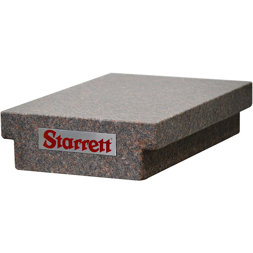 STARRETT Inspection Surface Plate: 24 Long, 6 Thick, Granite, No Ledge, A Grade