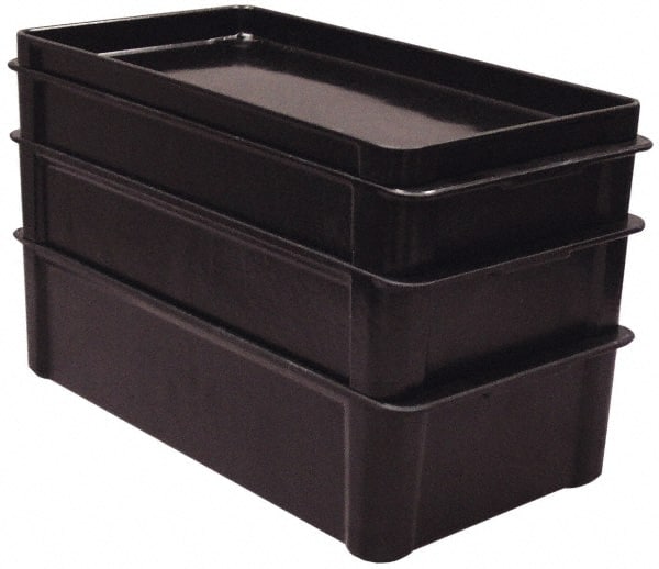 MFG TRAY 225 Lb Load Capacity Black Fiberglass Tote Container