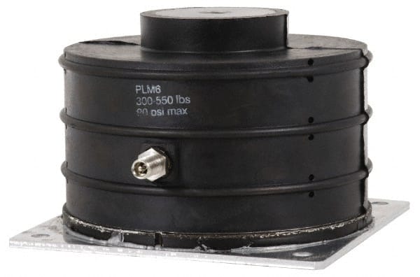 TECH PRODUCTS M12 x 1.75 Bolt Thread, 5 Long x 5.13 Wide x 31/2 High Pneumatic Stud Mount Leveling Pad & Mount