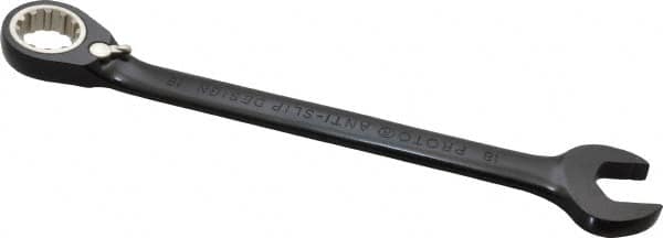 PROTO 18mm 12 Point Reversible Ratcheting Combination Wrench