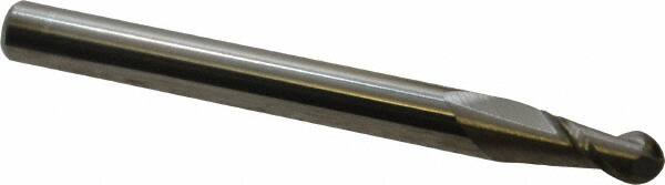 ACCUPRO 5mm Diam, 10mm LOC, 2 Flute Solid Carbide Ball End Mill