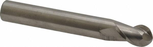 ACCUPRO 10mm Diam, 14mm LOC, 2 Flute Solid Carbide Ball End Mill