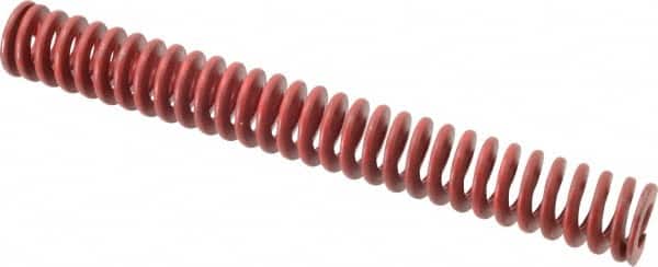 ASSOCIATED SPRING RAYMOND 11/4 Hole Diam, 5/8 Rod Diam, 10 Free Length, Red Die Spring