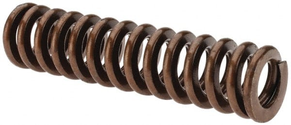ASSOCIATED SPRING RAYMOND 5/8 Hole Diam, 11/32 Rod Diam, 21/2 Free Length, Gold Die Spring