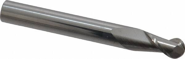 ACCUPRO 15/64 Diam, 3/8 LOC, 2 Flute Solid Carbide Ball End Mill