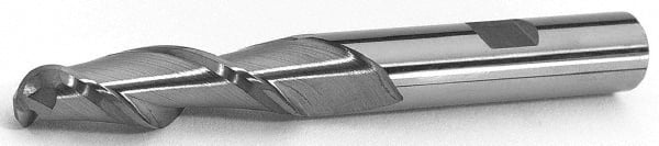 ACCUPRO 2.5mm Diam, 9.5mm LOC, 4 Flute Solid Carbide Ball End Mill