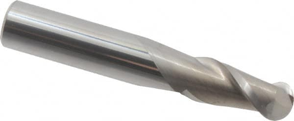 ACCUPRO 15/32 Diam, 1 LOC, 2 Flute Solid Carbide Ball End Mill