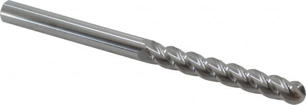 ACCUPRO 7/16 Diam, 3 LOC, 4 Flute Solid Carbide Ball End Mill